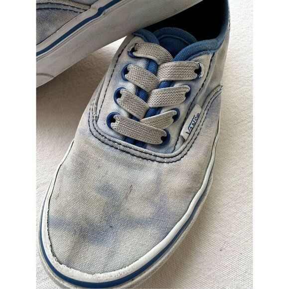 Vans Off The Wall Unisex Kids Sneakers Lace Up Low Cut Blue Size 2 - Picture 6 of 7